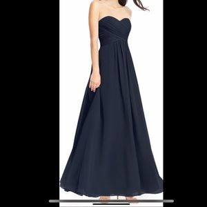 Azazie Yazmin dress, hemmed for a 5’1” person